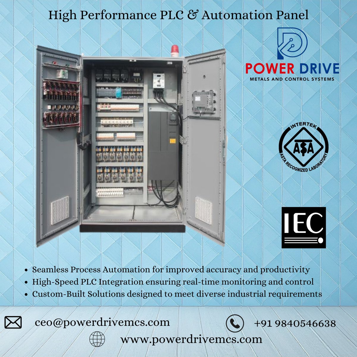 PowerDrive2020's tweet image. High Performance PLC &amp;amp; Automation Panel - PDMCS

Seamless Process Automation for improved accuracy and productivity
High-Speed PLC Integration ensuring real-time monitoring and control
Custom-Built Solutions designed to meet diverse industrial requirements

#PLCAutomation #PDMCS