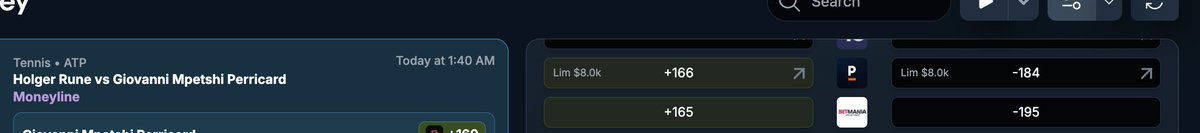 HitStick1993's tweet photo. Giovanni Mpetshi Perricard Moneyline (+160) on Rebet - Straight from the Sharp Money Tool. Very liquid market https://t.co/0SIjvEqFPE