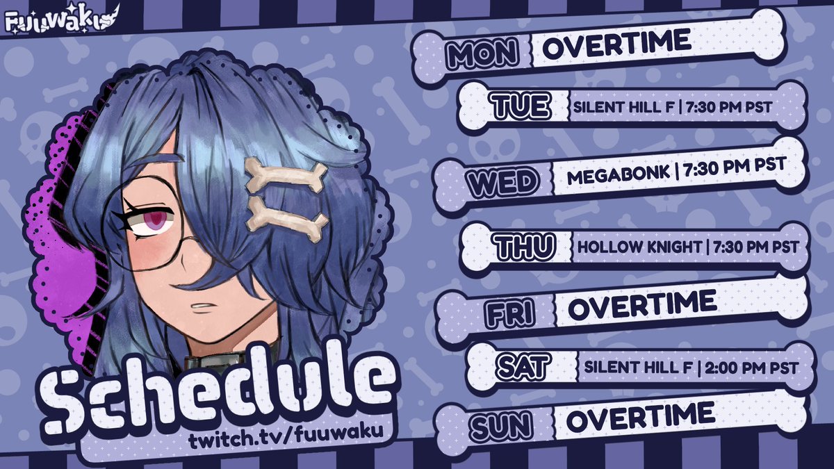 fuuwaku_'s tweet photo. 【SCHEDULE 】
 📆OCT 6-12
 ──────────────
SPOOKYMONTH!!! I wanna try streaming a horror game every week this month.. 🫣AND AN ACTUAL RETURN WITH.. BETTER INTERNET!!!
-
🗒️TUE - SILENT HILL F
🗒️WED - MEGABONK
🗒️THU - HOLLOW KNIGHT
🗒️SAT - SILENT HILL F
────────────── 
🪦Art Tags: 💜FuukaIllust |🔞FUUKERVT ────────────── 
🎨 : fuuwaku