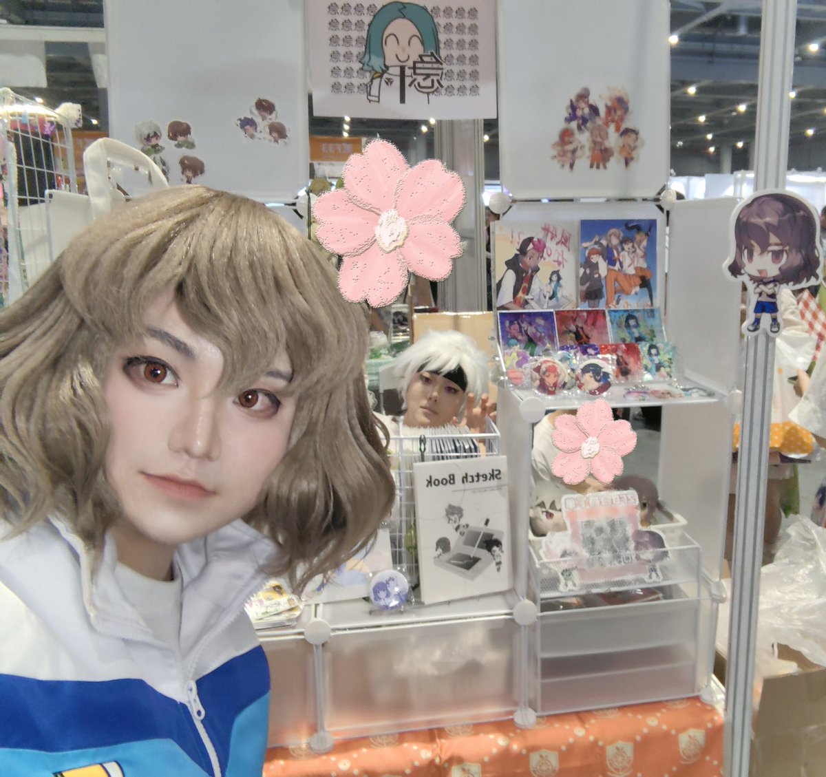 うちのブース
いぶきと一緒に