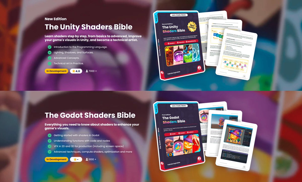 The Unity Shaders Bible or the Godot Shaders Bible, which one would you choose? 👀 Comment!