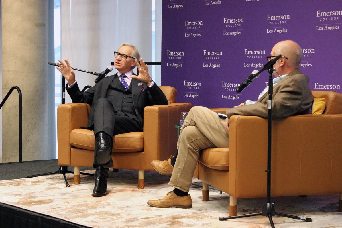 EmersonLAcenter's tweet photo. Thank you @paulfeig for sharing stories about directing films like #Bridesmaids, answering audience questions, spending time with our @ComedicArtsEC Comedy Conservatory students, and offering great filmmaking advice today! 🤩🤩 https://t.co/eNA2thELO1