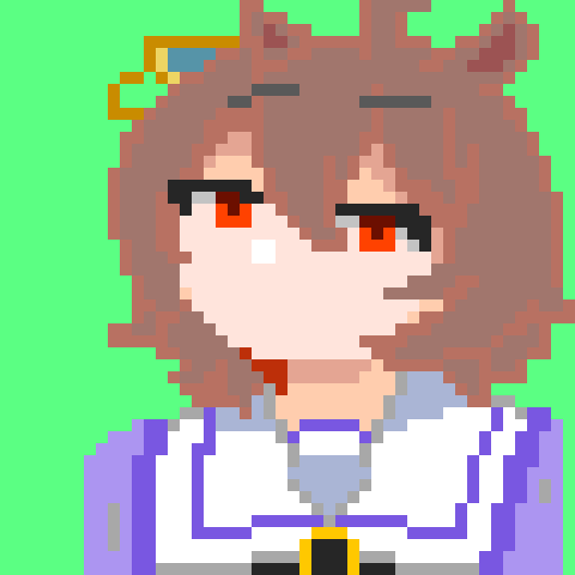 Pokakatsu's tweet photo. #アグネスタキオン 
#ウマ娘プリティーダービー 
#ドット絵 https://t.co/EXQ5GVbCkj