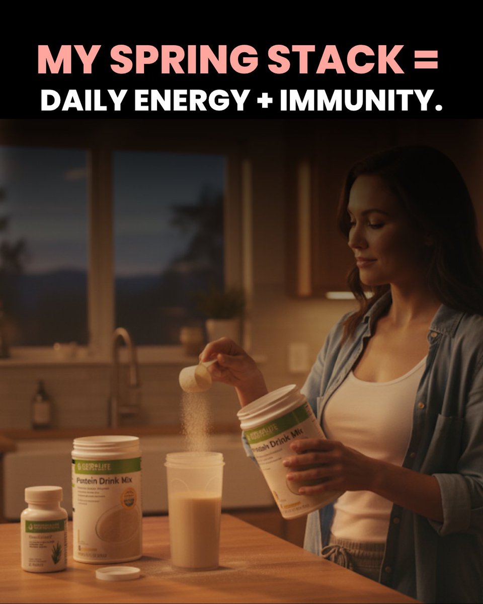 mnfMartineC's tweet image. Supplements done right = better recovery 💪, balanced nutrition 🌱, and stronger immunity 🛡️.
 My Spring Stack = Protein Drink Mix + Formula 1 + RoseGuard.
 Want details? DM “STACK.”

#WellnessOver50 #DailyStack #ProteinPower #ImmuneSupport