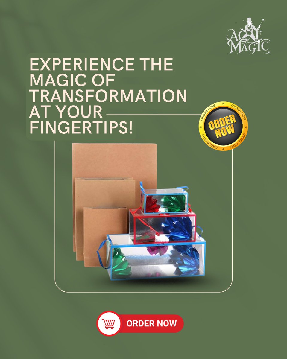 Acemagic2024's tweet image. ✨ Experience the Magic of Transformation at Your Fingertips! ✨

#AceMagic #MagicTricks #MagicProps #IllusionMagic #MagicianLife #MagicPerformance #StageMagic #StreetMagic #SleightOfHand #MagicSet #LearnMagic #MagicShop #MagicShow #MagicEffect #MagicCommunity #BeginnerMagician