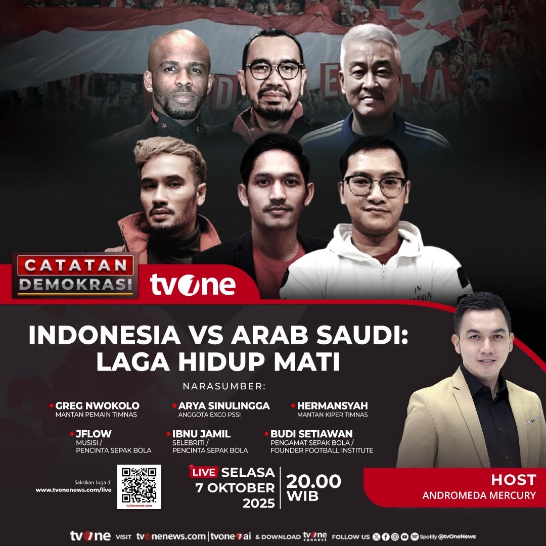 Akankah ArabSaudi bls dendam stlh di Jkt ambisinya berhasil kita redam? Meski hrs berperang di tanahArab, Garuda tak tinggal diam krn tiket Pildun hrs digenggam.Walau tak semua ikut terbang,Kluivert yakin pertandingan tetap berimbang. “Laga Hidup Mati” atau sejarah akan terhenti?