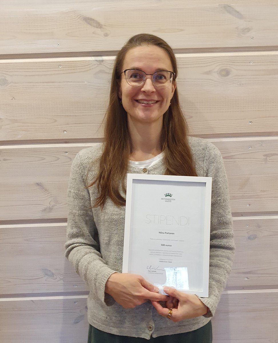 Stora Enso Oyj:n iisalmelaiselle ympäristöpäällikkö Niina Partaselle on myönnetty Metsämiesten Säätiön ”Työyhteisön hyvä tyyppi” -stipendi. ”Niinalla on huikea tietämys metsäalan ympäristöasioista, ja häneltä kysyvä saakin vastauksen kuin apteekin hyllyltä. Niinan työote on