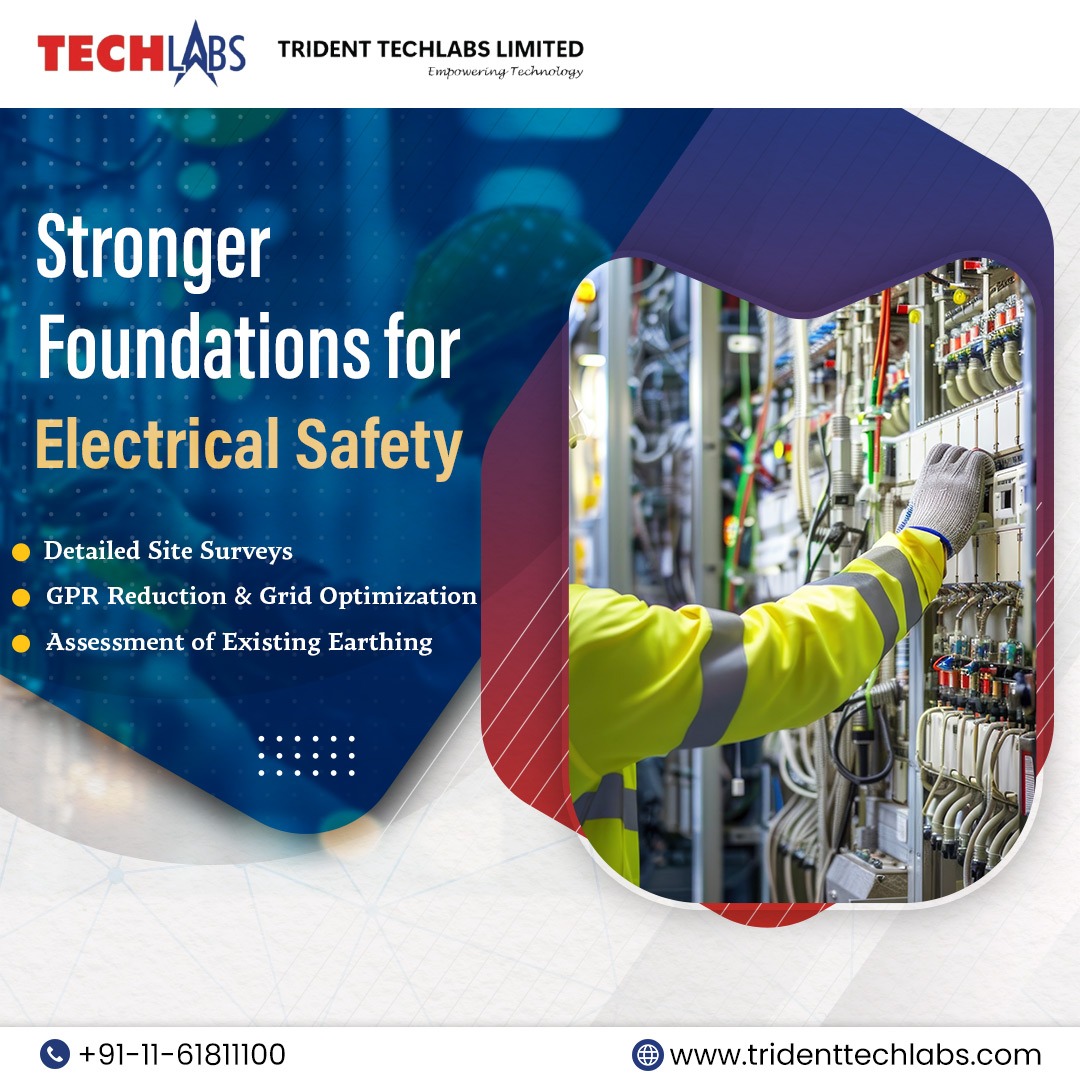 TechlabsTrident's tweet image. ⚡ Faults, lightning, or surges can disrupt operations if grounding isn’t secure.
Our experts provide end-to-end earthing system assessments & designs — from soil analysis to accurate simulations — ensuring protection, resilience & future readiness.
🌐 tridenttechlabs.com