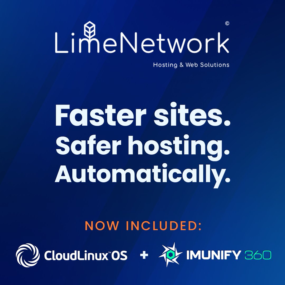 CloudLinuxOS's tweet image. Lime Network 🇮🇹 is stepping up with the CloudLinux VPS Bundle 🚀 Pairing CloudLinuxOS + Imunify360 means:
⚡ Faster WordPress
🛡 Malware defense
🔒 Firewall security
✨ Stable resources
Get up to 60% off licenses through our partner program 🎉
👉 hubs.ly/Q03GjFMG0