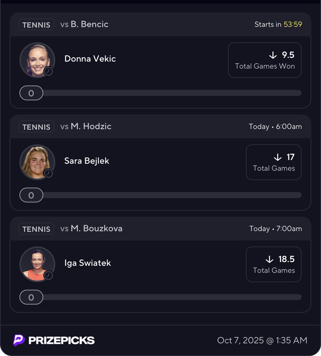 🎾 6x wake n cash

WTA Wuhan 🇨🇳 x Mallorca 🇪🇸

🔗: prizepicks.onelink.me/gCQS/shareEntr…

❤️ if tailing.

when this cashes you join discord. link in bio.

#PrizePicks #GamblingX #PlayerProps #tennis #ATP #WTA #HardCourt #TennisPicks