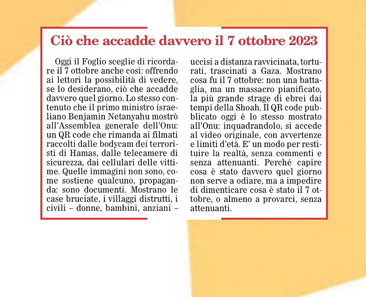 La prima pagina speciale del Foglio di oggi ilfoglio.it/gli-speciali-d…