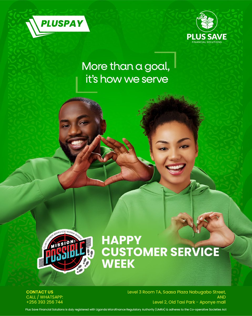 Plussave_'s tweet photo. Serving smiles, building trust, every day, every customer 💚
#CustomerServiceWeek #MissionPossible #PlusSaveFinancialSolutions #PlusPay https://t.co/Tl1KRhc8mX