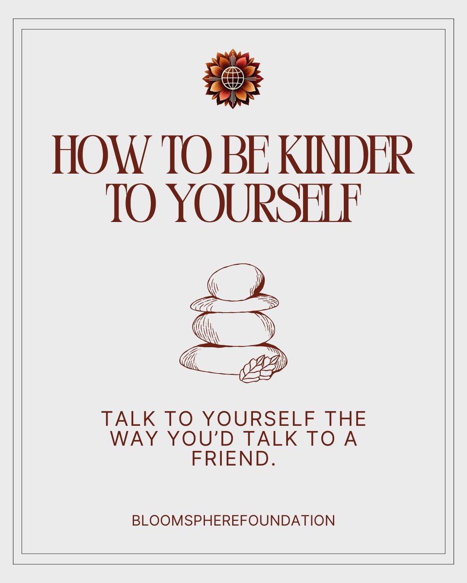 BSFMHA's tweet photo. So often we offer kindness, patience, and understanding to others but not to ourselves.

Today, try something different; speak to yourself as gently as you
would to someone you love.

Healing grows when kindness starts within. ✨🤍

#Bloomspherecares #YouMatter https://t.co/3IAsr7tIfb