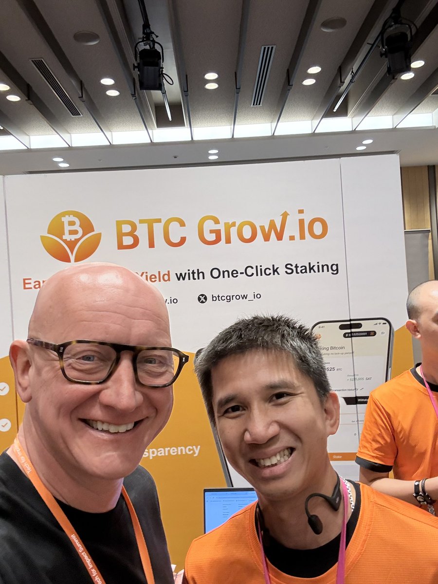 Great to meet some of the team today behind Bitcoin DeFi play <a href="/btcgrow_io/">BTC Grow | DeFi Non-custodial Staking</a> and <a href="/DanogoFinance/">Danogo</a> <a href="/tempo_vote/">Tempo</a>  at <a href="/T4ISummit/">Tech For Impact Summit - Oct 7th, 2025 in Tokyo</a> in Tokyo 🇯🇵