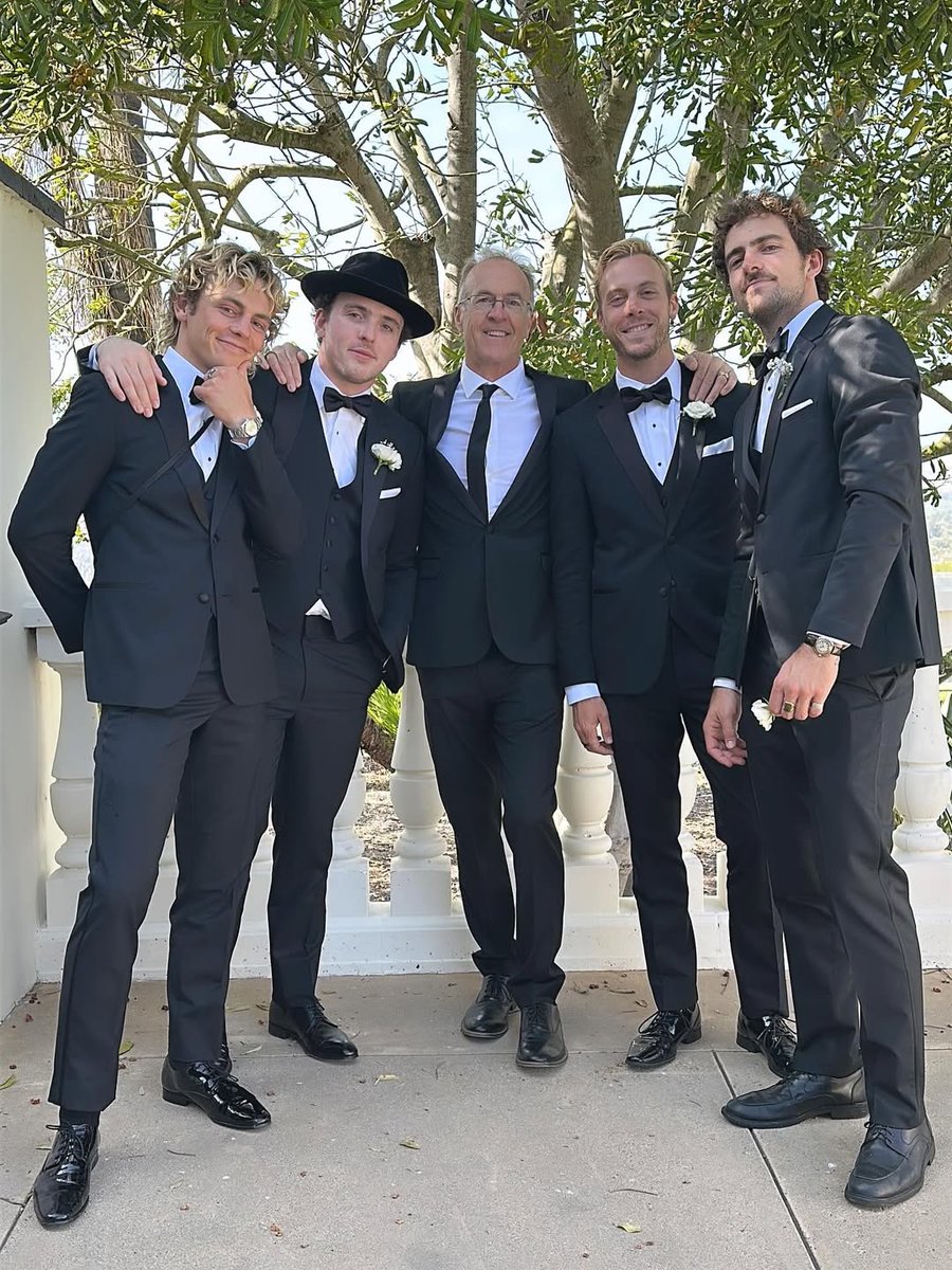 DailyRoss's tweet photo. Ross, Ryland, Mark, Riker &amp; Rocky at Gus &amp; Kyla’s wedding ceremony - May 25 💍

📸: stormielynchr5 on Instagram https://t.co/TrxGVf8VGk