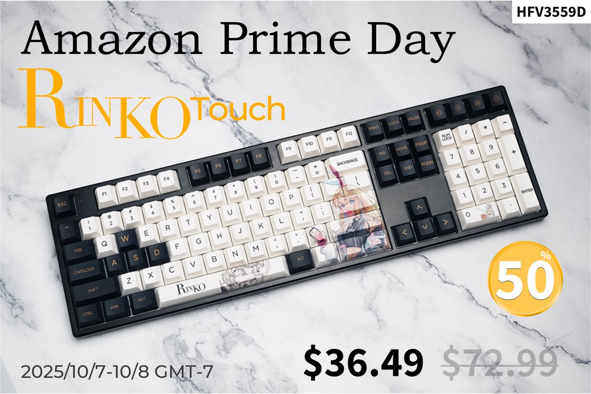 HiFiGoAudio's tweet photo. 🥳Time to refresh your keyboard!⌨️
🎶Z Review RinkoTouch keycaps sets are on Prime Day.🪄
⏰Act fast and level up your typing experience!👇
https://t.co/FvM2rTk3kO
#Keycap #PrimeDay #HiFiGo #AmazonUS #ZReview #RinkoTouch https://t.co/XDUT85DEwR