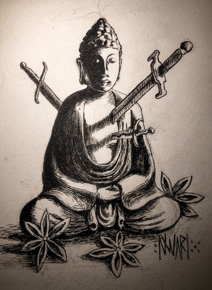 nwari_art's tweet photo. Doing art challenge despite all the activities around... around my mind.

Day 6: Pierce x Star Anise
“Impaled Enlightenment”
#Inktober2025 #Plantober2025 #inktober https://t.co/EMCbBM5ODh