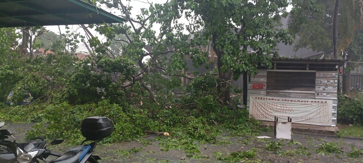 M_Luthfi8613's tweet photo. @txtdaritng ada pohon tumbang dekat urban padel, sekolah aulia. 
Akses Jl. Raya Jombang putus.. https://t.co/wR6ncSZu46