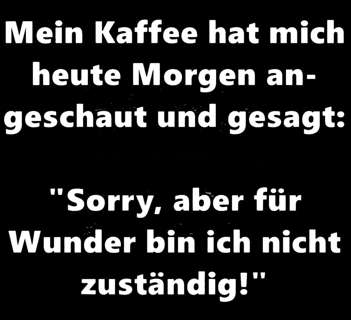 Guten Morgen.

Müde in den unnötigsten Tag der Woche zu starten, ist auch ein traumatisches Erlebnis das mich Jahre in meiner Therapie zurückwirft.😂

Habt einen tollen Dienstag mit Kaffee der wirkt.