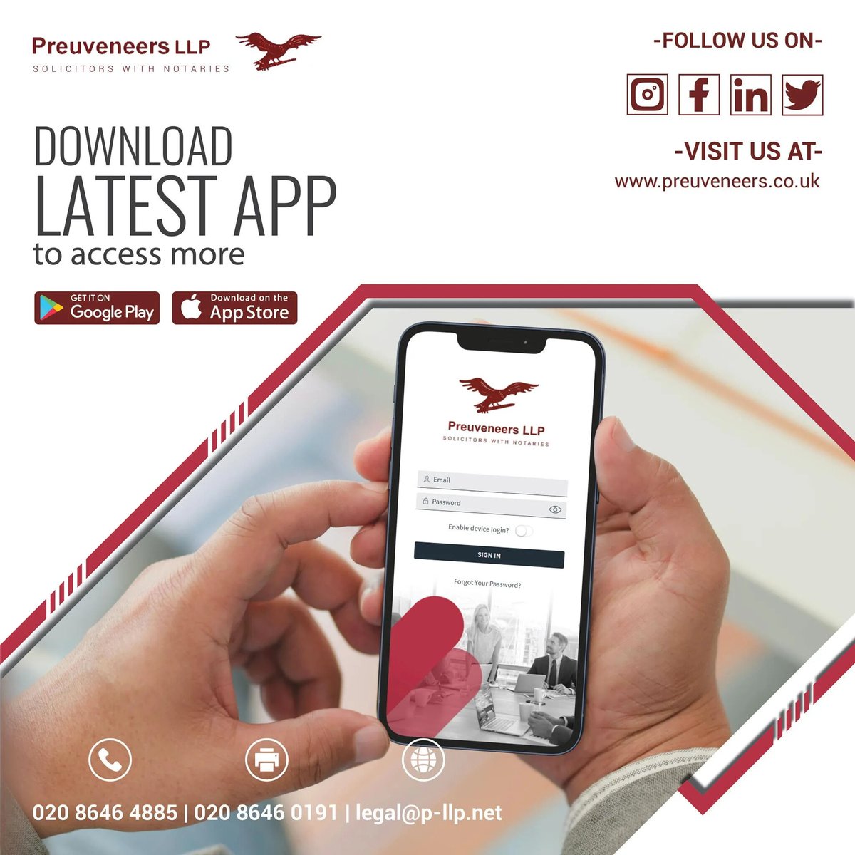 "Get updates around the clock! 📲 Download our app for 24/7 access to all the latest. #StayConnected #AppDownload"

preuveneers.co.uk