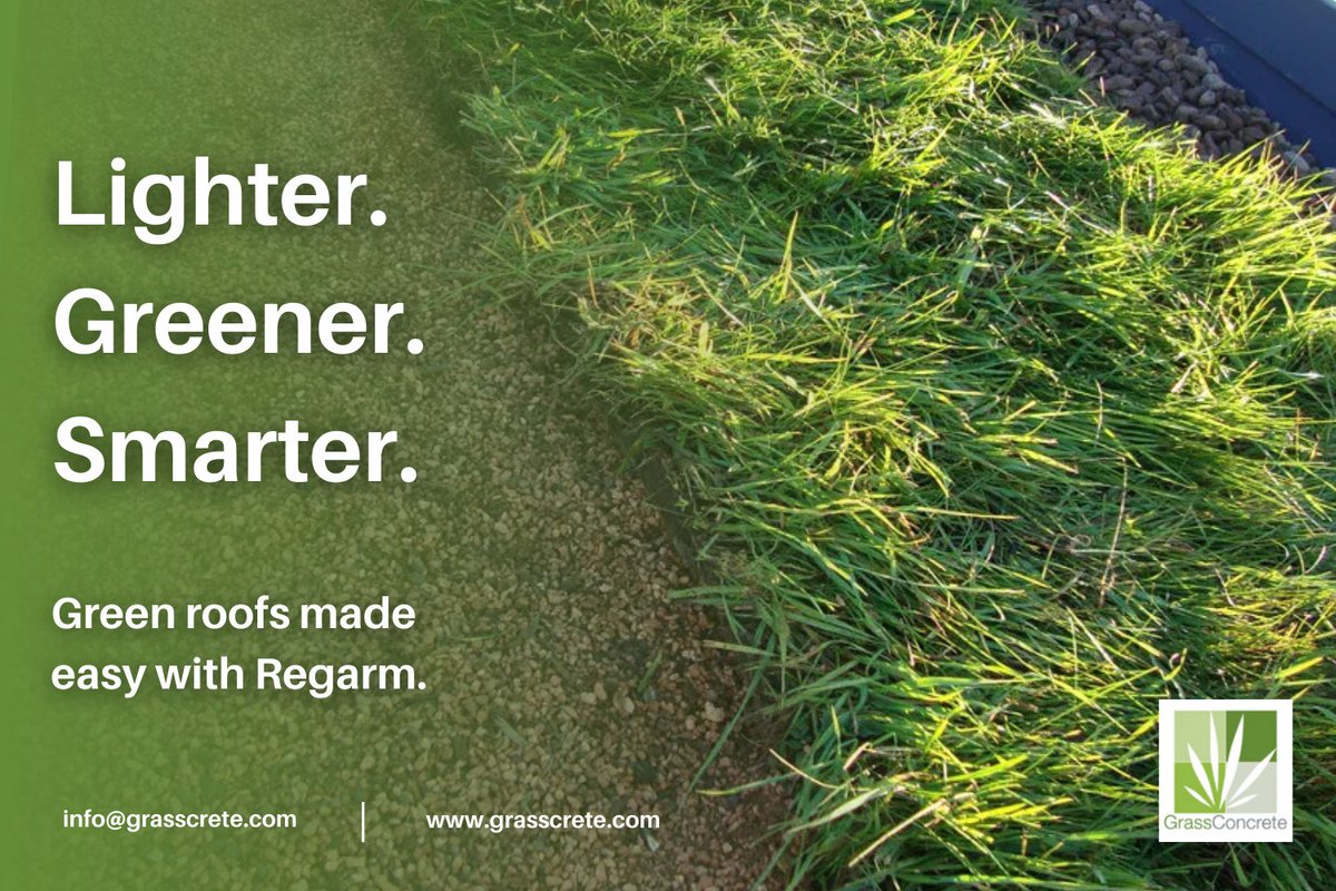 Green roofs should be the norm, not the exception. Grassroof + Regarm makes it easy - on new builds or retrofits.

✅ Moisture-retaining
✅ Lightweight
✅ Flood-control
✅ Biodiverse
✅ Install-friendly

grasscrete.com/grass-roof-int… 

#GreenRoof #UrbanGreening #ClimateSmart #Grassroof