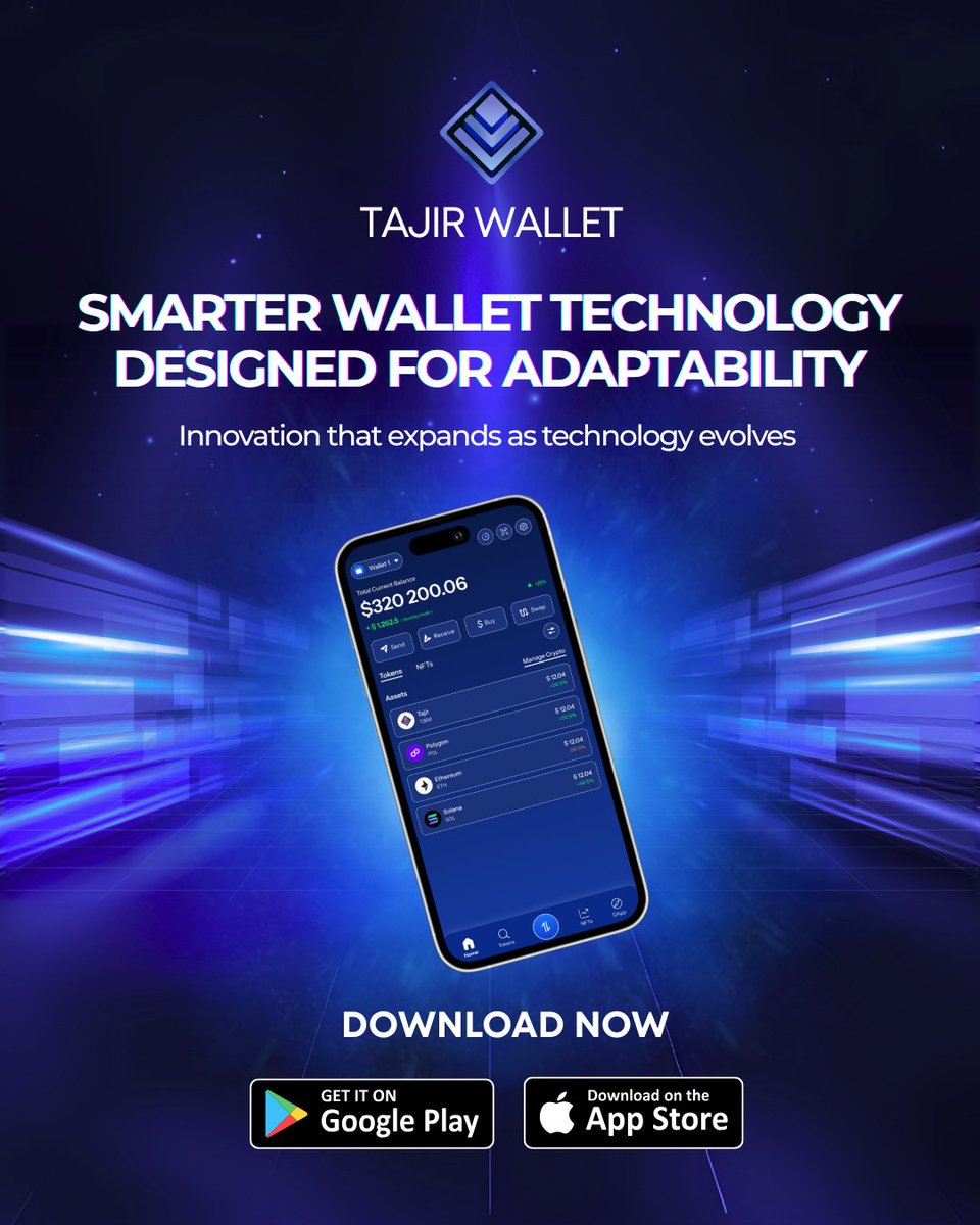 TajirWallet's tweet photo. π‘ Built for now. Ready for tomorrow.
Tajir Wallet adapts as technology grows keeping you ahead.
The future, simplified.
Download Now: https://t.co/plp0r82LRL
#TajirWallet #Blockchain #Web3 #DeFi #DigitalOwnership #YourControl #BlockchainTechnology #Cryptocurrency #Technology https://t.co/V3Ad9PDHoz