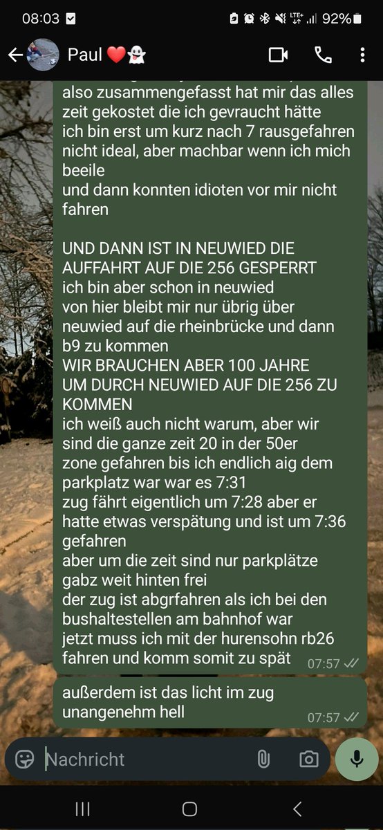 junge es ist die letzte woche von meinem praktikum und alles geht scheif