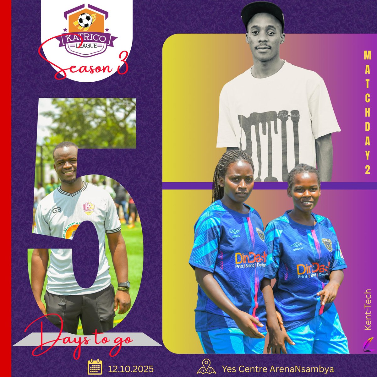 5 DAYS TO GO! 🚨 Katrico League Season 3 kicks off on 12.10.2025 at Yes Centre Arena Nsambya! Matchday 2 is gonna be LIT 🔥! Catch the action with Kent-Tech! ⚽️ #KatricoLeague #Season3 #FootballUganda #YesCentreArenaNsambya
#ShanaBagwange