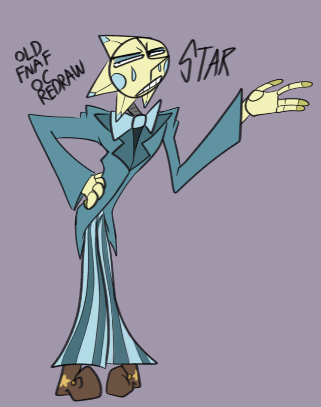 ItzFryFur's tweet photo. Was talking about FNAF with some others in a server. Remembered my old FNAF OC Star. Had to redraw him after 3 years. (He was my Mr. Puzzles before Mr. Puzzles even existed LOL!)
#FNAF #FNAFOC #FNAFStar #OC #OCRedraw #Star #Art #Doodle https://t.co/6w64v9VJMF