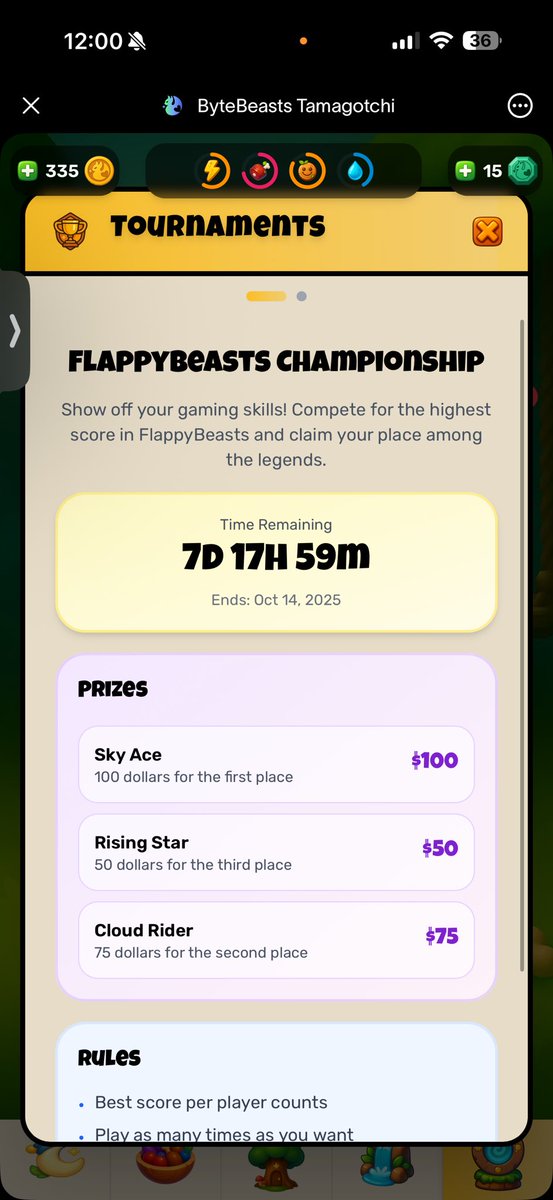 FIRST TOURNAMENT LIVE 🏆

No more "soon". It's happening NOW.

Let's go. 🔥