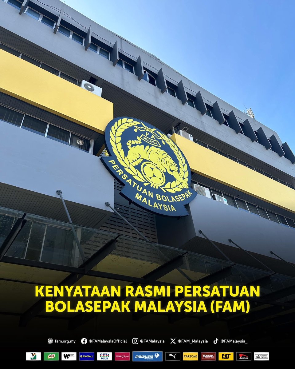 FAM_Malaysia's tweet photo. GAMBARAN YANG DIBERIKAN ADALAH TIDAK TEPAT – FAM AKAN MENGEMUKAKAN RAYUAN RASMI

Baca kenyataan penuh di https://t.co/a0To1hnSU8

#FAM #HarimauMalaya https://t.co/awufjxUEUi