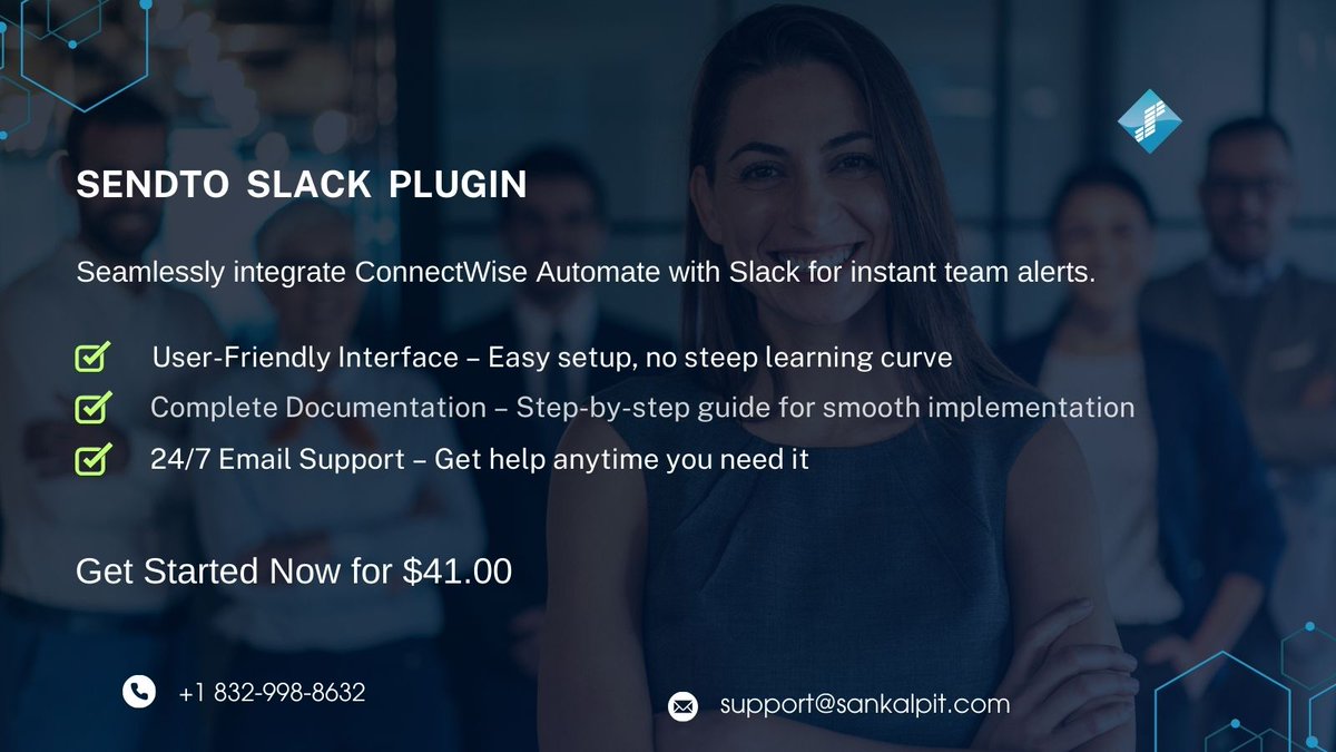 sankalpit_team's tweet image. Sendto Slack Plugin
Seamlessly integrate ConnectWise Automate with Slack.

Learn More : sankalpit.com/plugins/produc…

#ConnectWise #SlackIntegration #ITSupport #MSSP #TechSolutions  #ManagedServices