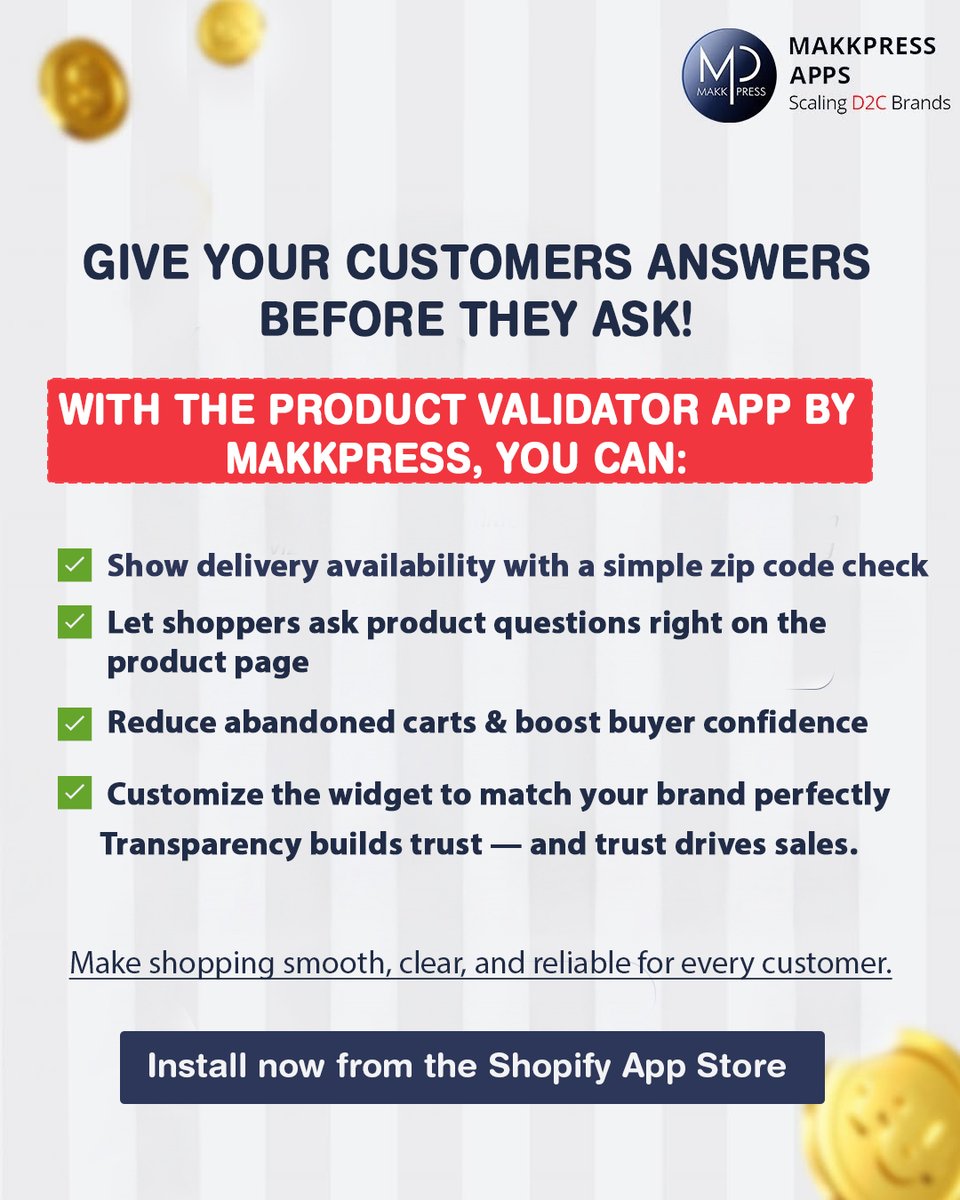 MakkpressTech's tweet image. Answer your customers before they even ask! 💬✨
Build trust, reduce cart drops &amp;amp; boost conversions effortlessly.

#ShopifyApps #EcommerceTools #MakkpressApps #ShopifyStore #EcommerceGrowth #D2CBrands #OnlineStoreSuccess #ShopifyTips