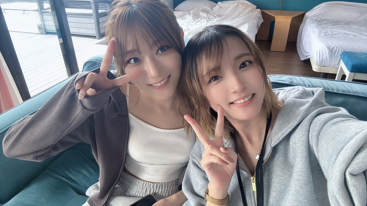 さきちゃんと撮影一緒でした☺️ 初めましてだけど、マジでスタイル