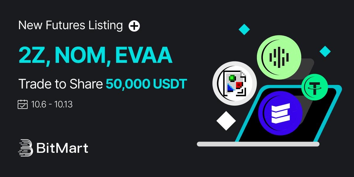 BitMart_Futures's tweet image. 🚀 New Futures Listing Competition: $2Z, $NOM &amp;amp; $EVAA 🥳

🔥 Enjoy a 20,000 USDT New User Benefit &amp;amp; grab your share of the 30,000 USDT Prize Pool!

👇 Trade now and win big!
bitmart.com/en-US/activity…