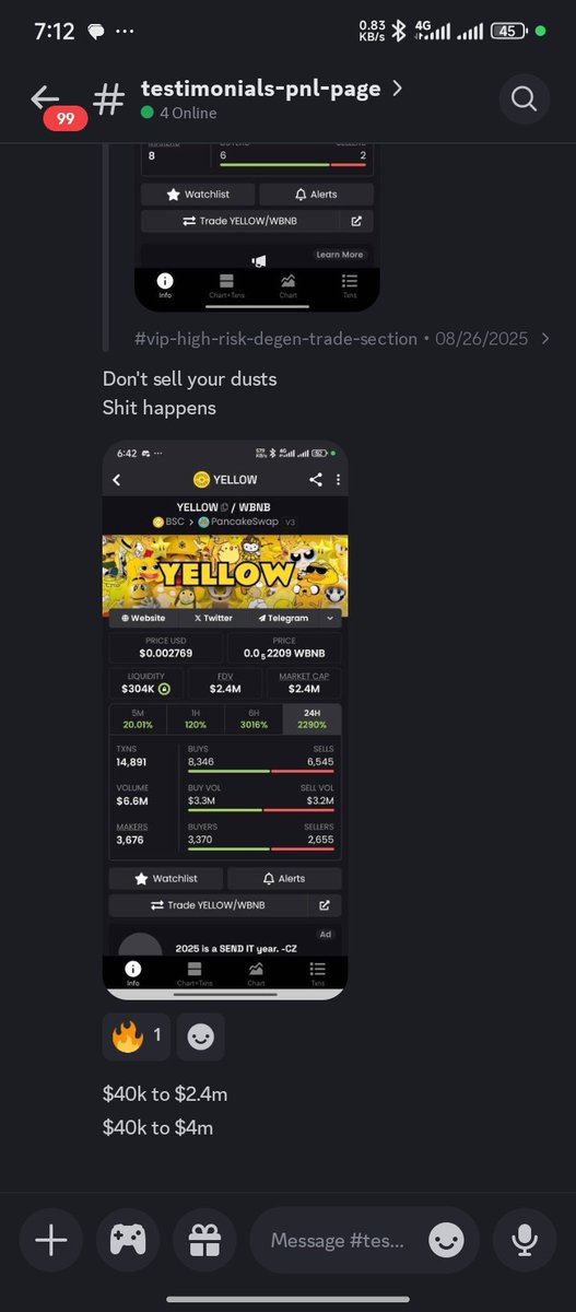 EminenceShad0w's tweet photo. Steady Feeding the trenches 
$40k to $4m
It doesn't get bigger than that until it does https://t.co/lR6fIfWH8m