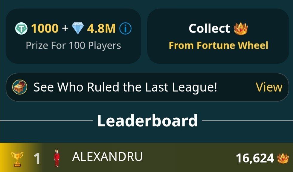 🎉 A Legendary Achievement! Surpassing the 11,000 Point Mark! 🎉

With great honor, we celebrate the unparalleled champion, "ALEXANDRU"! 👑
With your extraordinary merit and incredible skill,you've reached an astonishing 11,000 points and claimed the crown of leadership! 👑✨