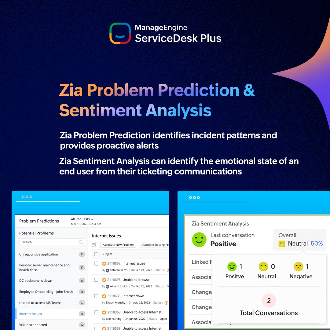 ME_ITSM's tweet image. Learn how you can use ServiceDesk Plus as your fast lane to productivity with these five powerful features. At zero added cost, you can deploy these AI features at the press of a button and let it handle your work for you.
🔗 mnge.it/5AIsdp
#ManageEngine #AIinITSM…