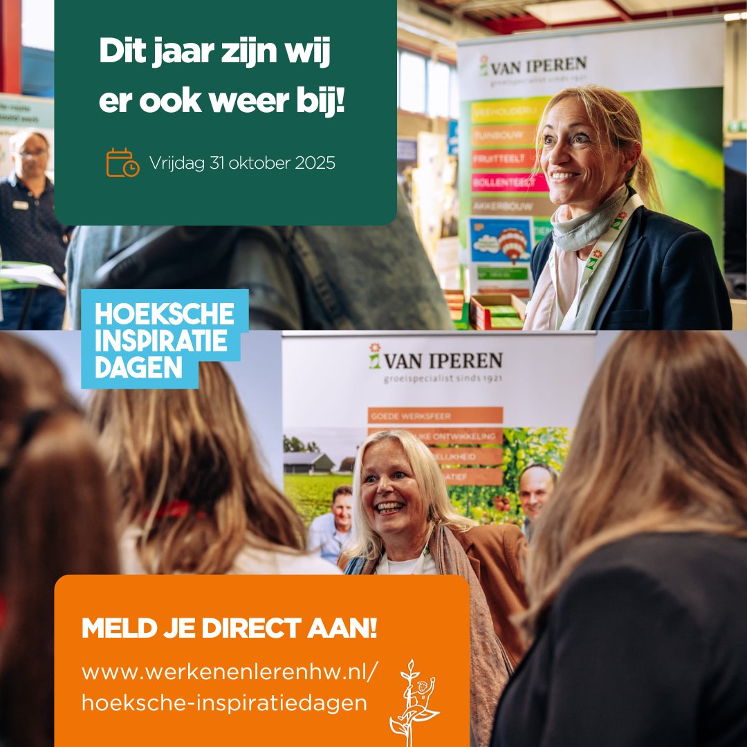 Tijdens de Hoeksche Inspiratiedagen ontdek je wat werken bij Van Iperen betekent.

📍 Vrijdag 31 oktober in HWwerkt, Oud-Beijerland

Ontdek jouw mogelijkheden en kom kennismaken met ons.

werkenenlerenhw.nl/hoeksche-inspi…
