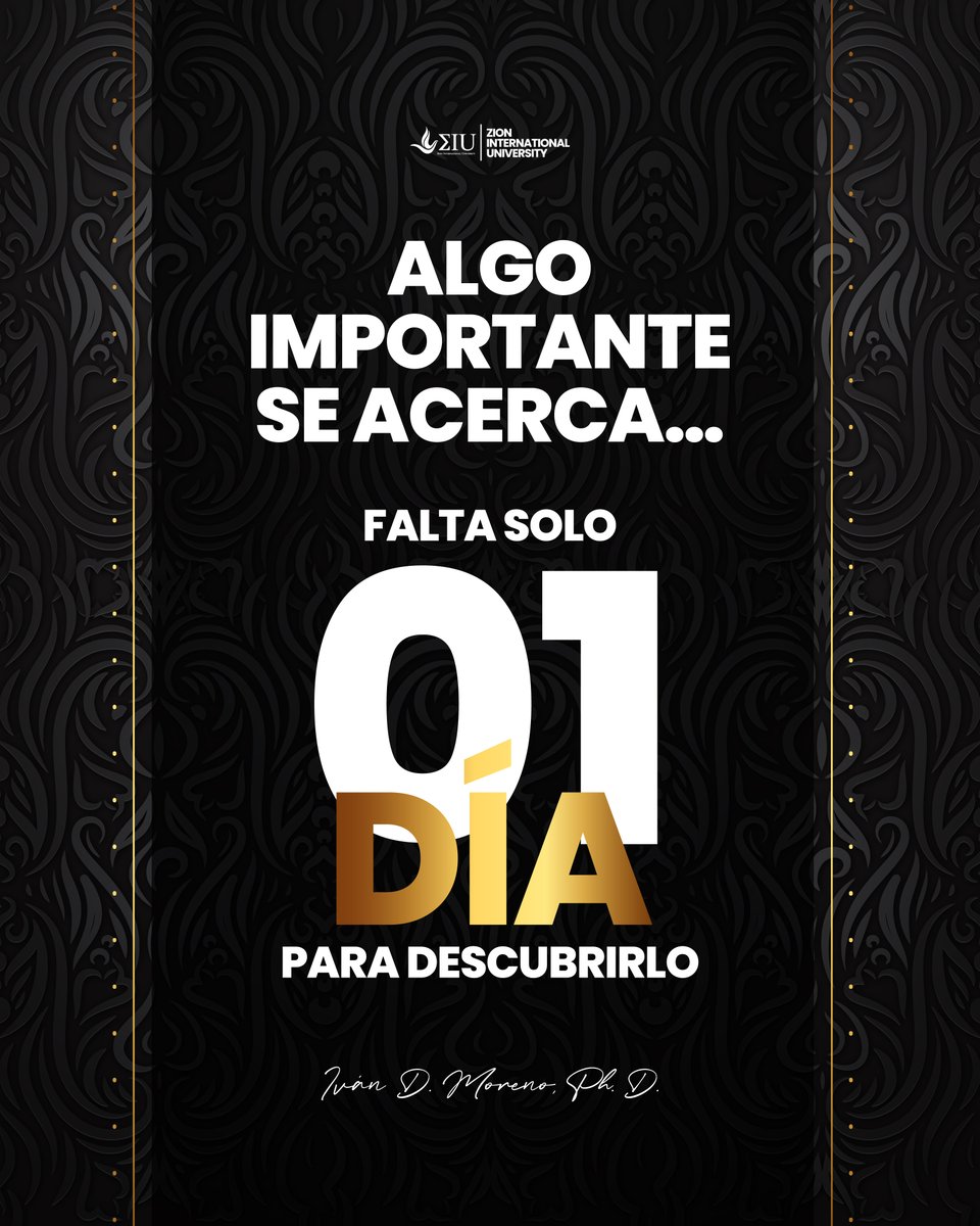 ZionTvOnline's tweet photo. 🚨 ¡Solo 1 día!
La espera casi termina… 👀
Mañana descubrirás algo que marcará un antes y un después.
¿Estás listo para vivirlo? ✨
#ZionTV #CuentaRegresiva #AlgoGrandeSeAcerca https://t.co/k5C0pDLbFO