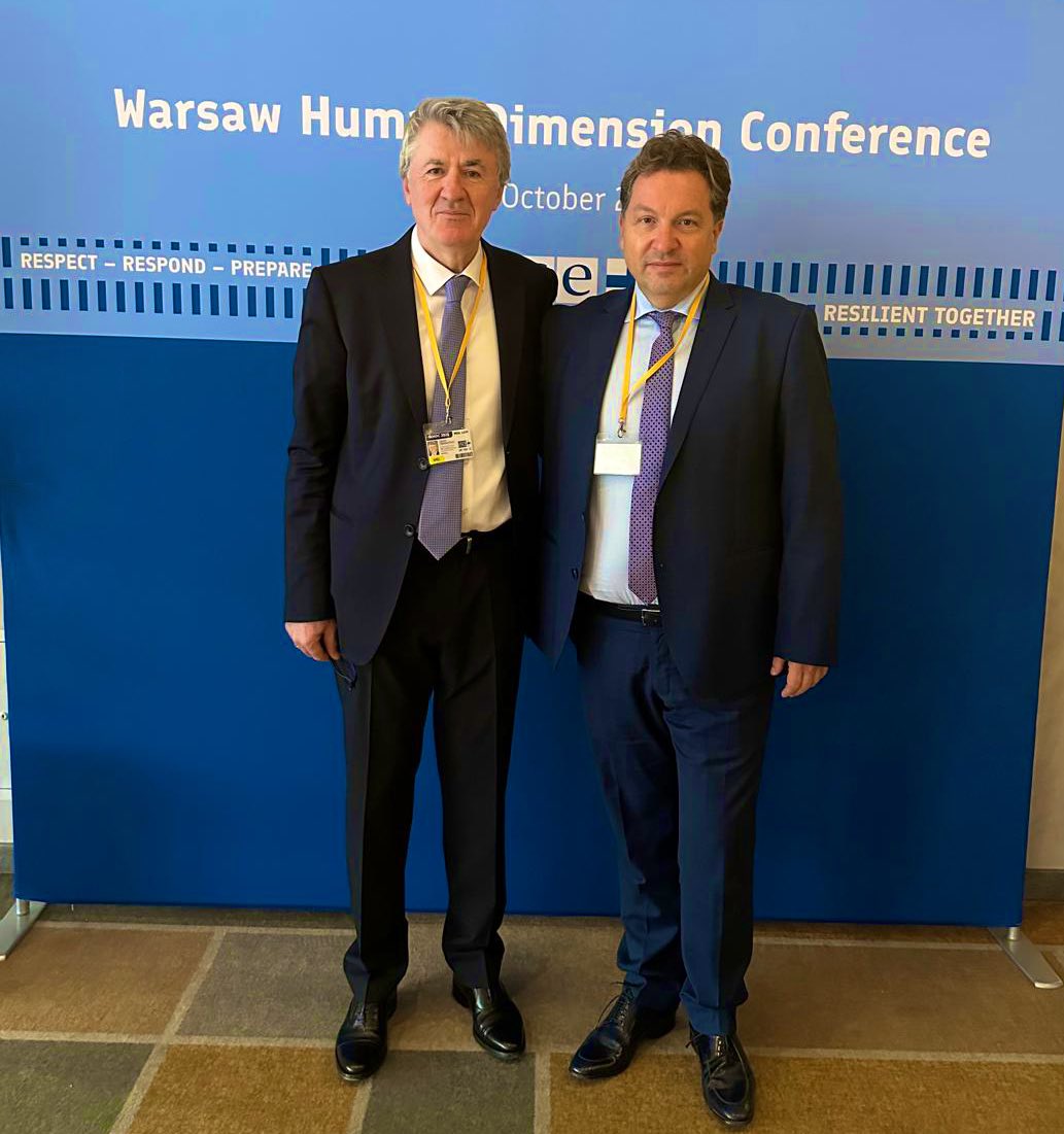 Serbia in OSCE (@srbinosce) on Twitter photo Ambassadors Obradović and Košutić <a href="/SRBinPoland/">Serbia in Poland</a> participated at the Opening Session of the 2025 Warsaw Human Dimension Conference. The Republic of Serbia remains commited to dialogue, cooperation, and the promotion of human rights and fundamental freedoms within the OSCE and Ambassadors Obradović and Košutić <a href="/SRBinPoland/">Serbia in Poland</a> participated at the Opening Session of the 2025 Warsaw Human Dimension Conference. The Republic of Serbia remains commited to dialogue, cooperation, and the promotion of human rights and fundamental freedoms within the OSCE and