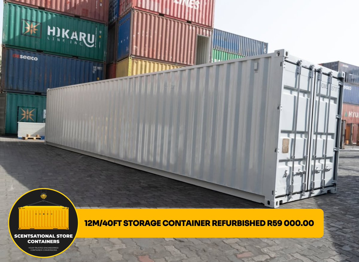 scentsationalst's tweet image. 12M/40FT HC Refurbished Storage Containers for SALE. 

For More Information, Kindly call/WhatsApp on the following numbers:

☎️ +27 72 016 9756 

✉️ sales@scentsationalstore.com

📍 Main Reef Johannesburg Gauteng 
.
.
.
#storagecontainer #refurbished #logistics #shippingcontainer