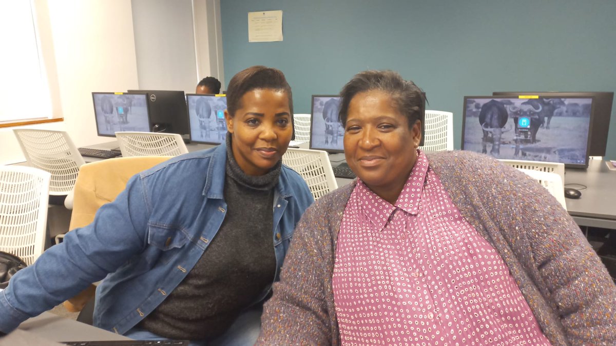 Day 1 of SWiP University of Cape Town is underway. 
Facilitators - Bobby Shabangu and Ingrid Thomson are busy training students on the 5 Pillars of Wikipedia and how to translate and create articles in local languages.