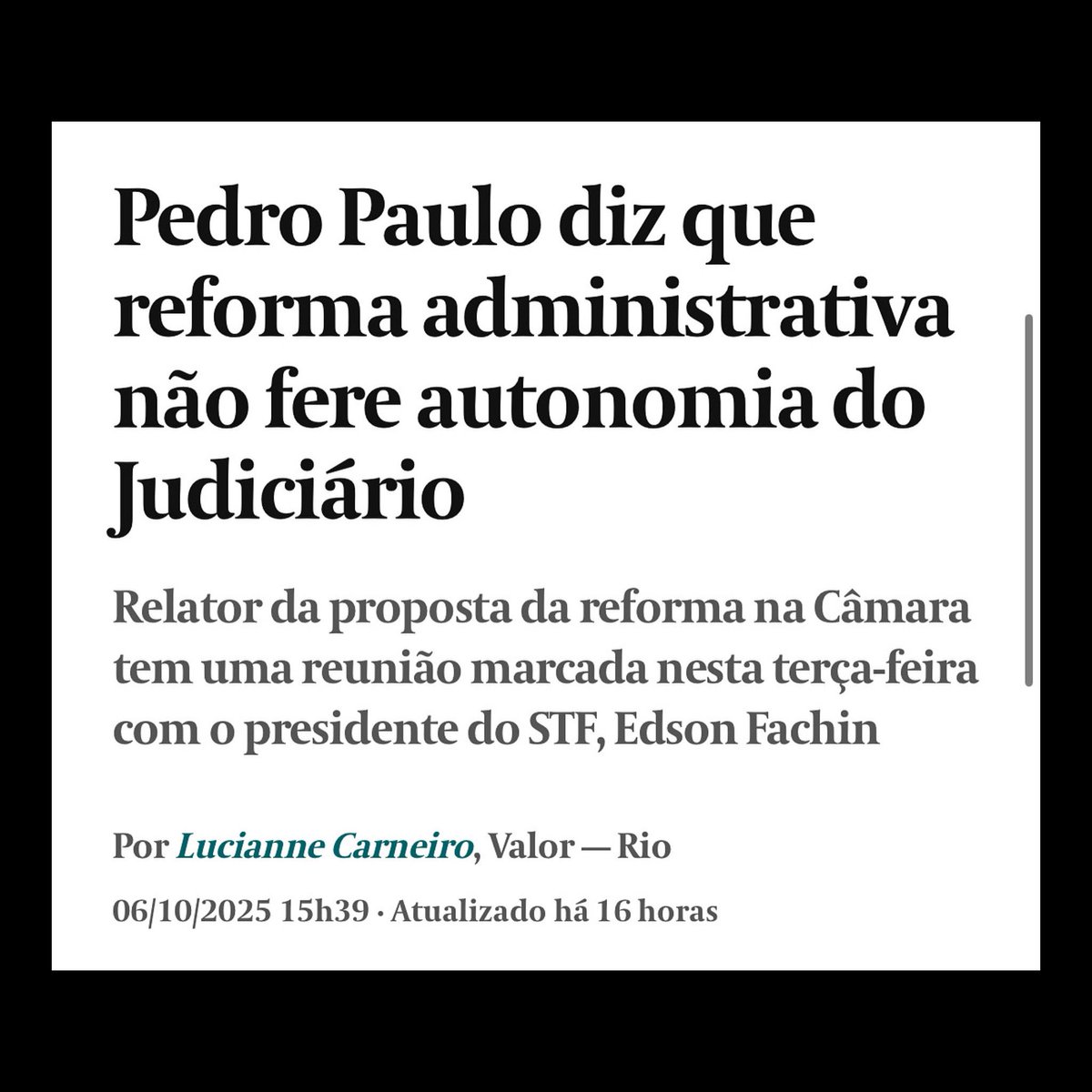 pachecodefensor's tweet image. A proposta fulmina a autonomia da Defensoria Pública, conquistada depois de duas décadas de muita luta da sociedade brasileira.
Fonte: @valoreconomico