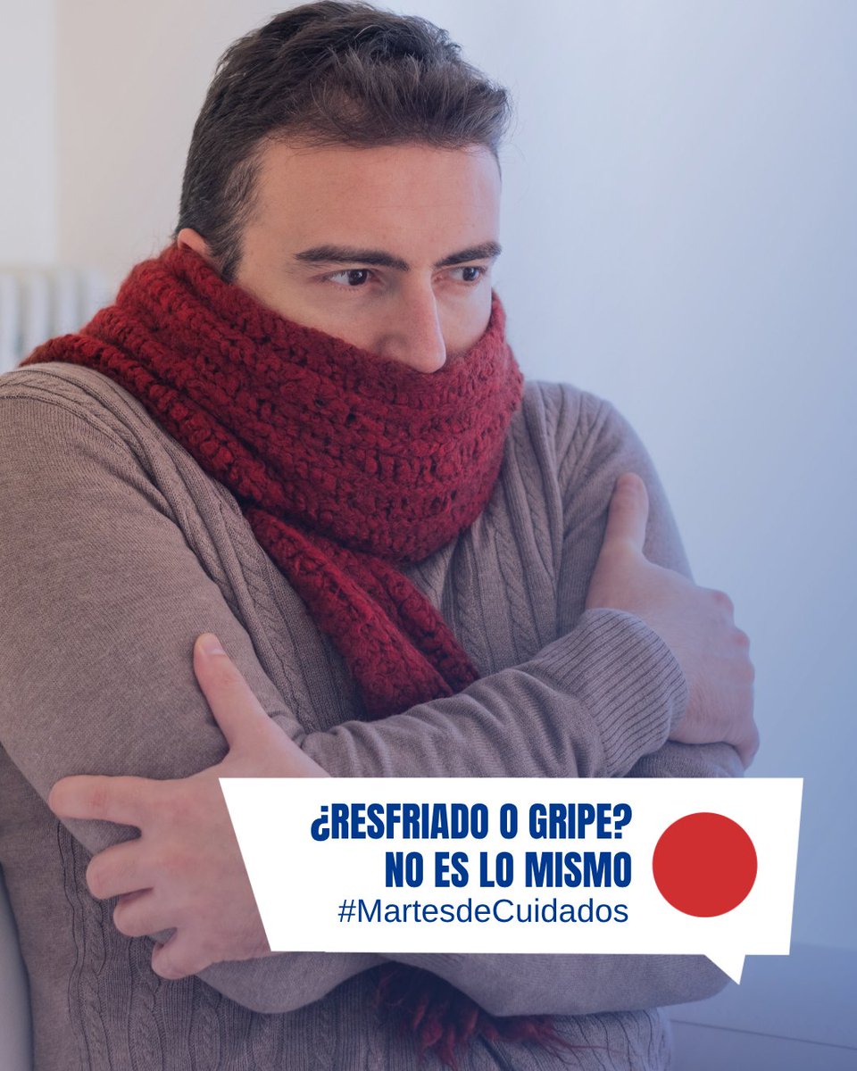 scsalud's tweet photo. 🤧 #Resfriado vs #Gripe: ambas virales, pero distintas.
🔹 Resfriado: leve, tos/estornudos/dolor de garganta, fiebre baja.
🔹 Gripe: muy contagiosa, fiebre alta, dolores y riesgo en bebés, mayores y crónicos.
💡 Prevención: higiene, ventilar, cubrirse al toser.
@ecsalud https://t.co/S6389jFOTT