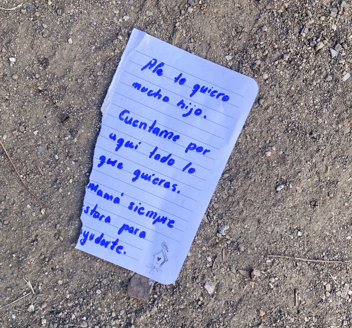 me he encontrado esta nota en el suelo y me he puesto a llorar