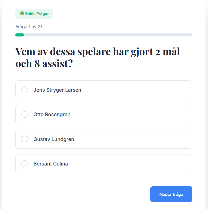Uttråkad under landslagsuppehållet? Vi med. Så här är två dagliga spel som är på tillfälligt besök på hemsidan. 

Wordle - Gissa en ny spelare varje dag
Fantasy Quiz - 21 frågor om denna säsong, nya frågor varje dag

442fantasy.se/wordle/
442fantasy.se/allsvenskan-fa…
