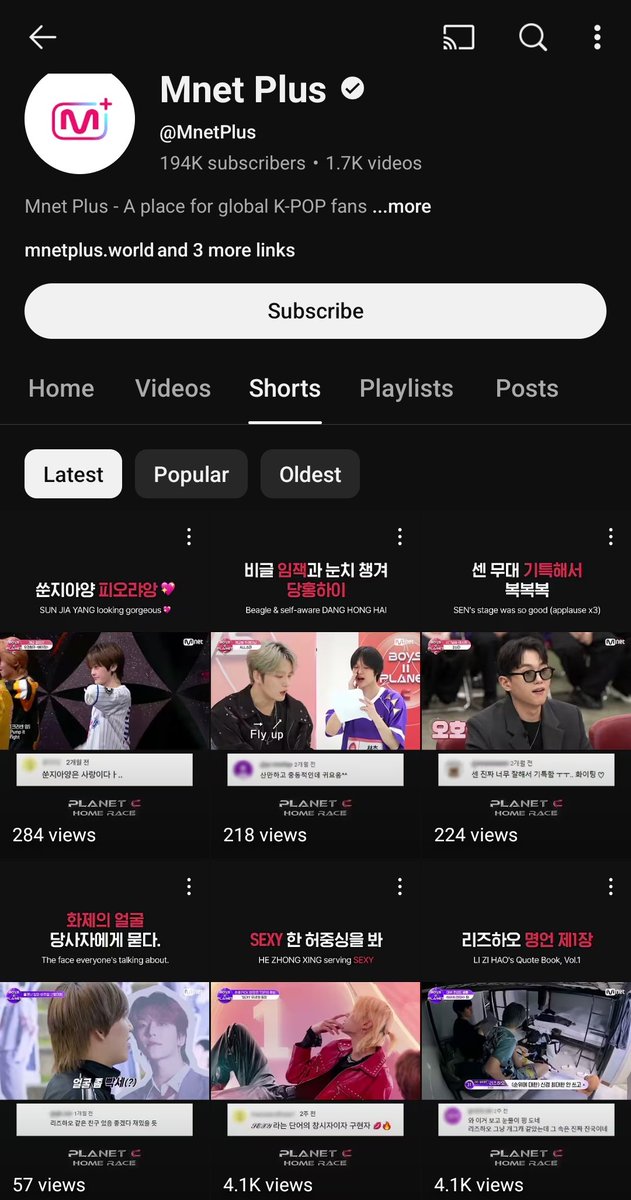 kimgyurubing's tweet photo. mnet posted another 4 shorts about home race but still no lynnchen...😔 https://t.co/9dF3Us8xqj