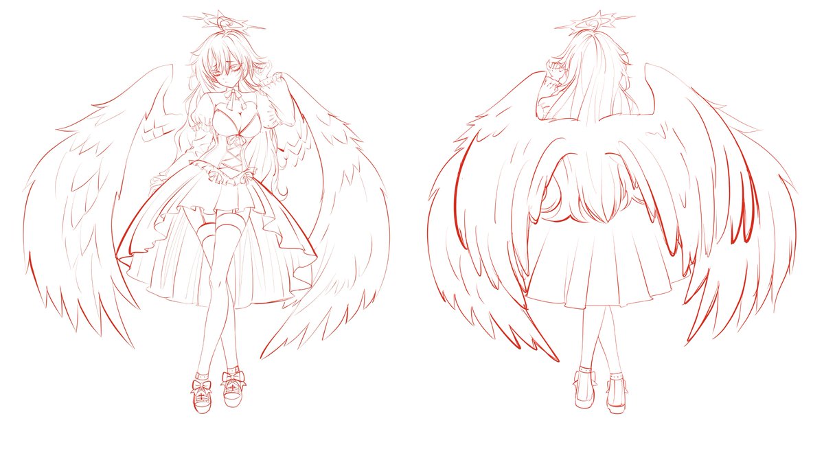 YuikaYuiKawaii's tweet photo. Sketching new angelic vibe character
#VGenComm #referencesheet #charsheet https://t.co/iC8tFzk5pB