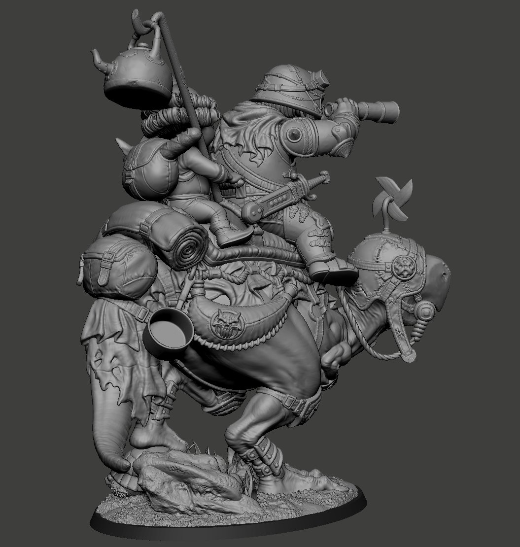 Bon Voyage!! 

Colada, the Knight Commander of the Kingdom of Wellington, sets out on a journey to bring the famous chef Pringle from a remote village to prepare for the princess's wedding, but gets lost on the way back...

#character #zbrush #3dmodeling #digital3d #digitalart